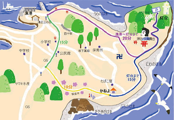 あのり地図を見ながらお散歩